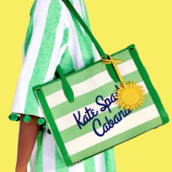 Kate spade Cabana Tote & Dust Bag NWT Tropical Vibe Thick Embroidery in black - Picture 13 of 13